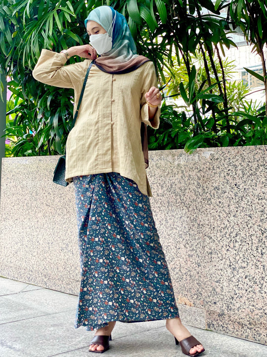 LESTARI Classic Kebarung Set in Tan