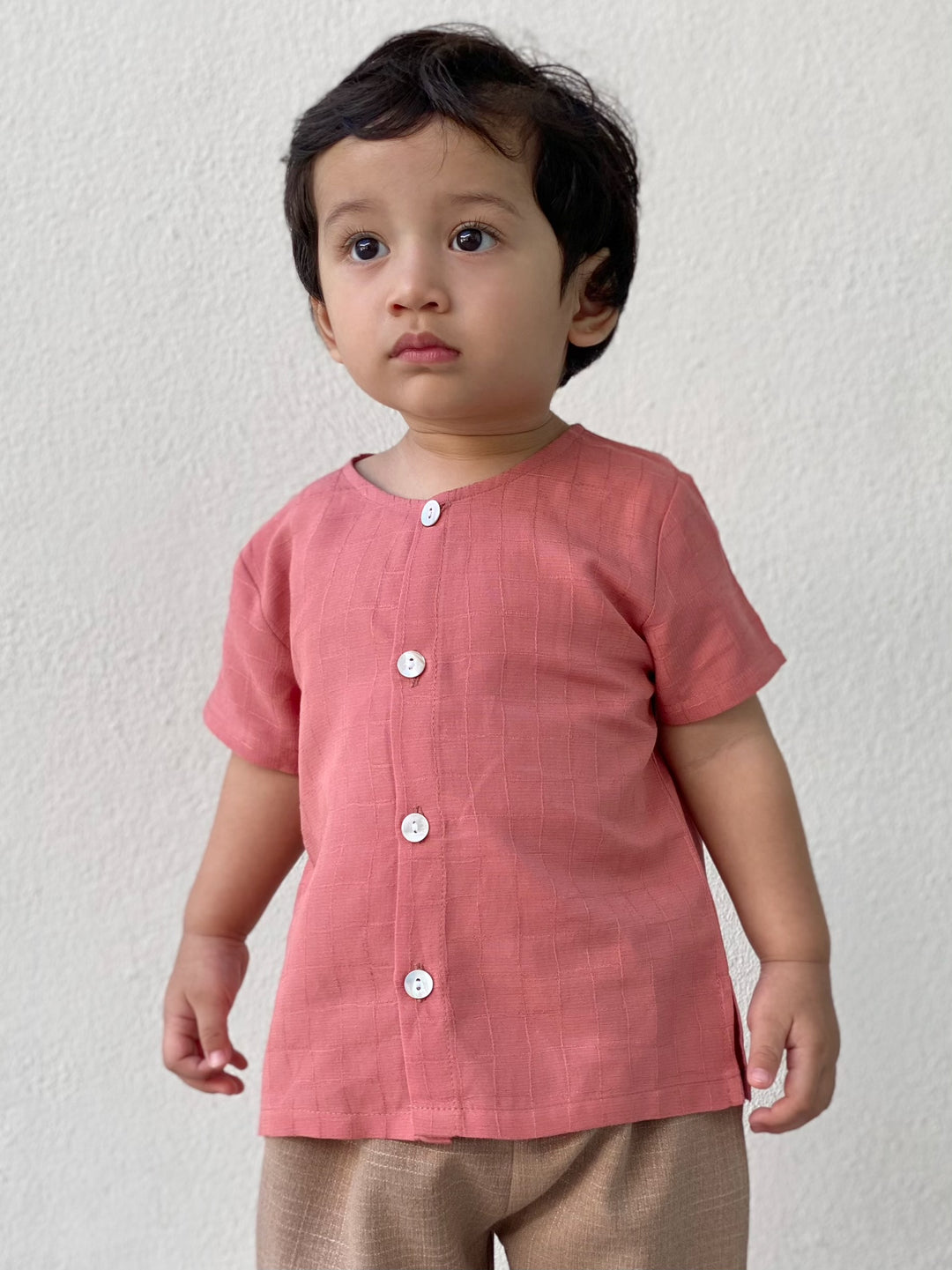 UMAR Unisex Baby’s Kurta in Persian Red