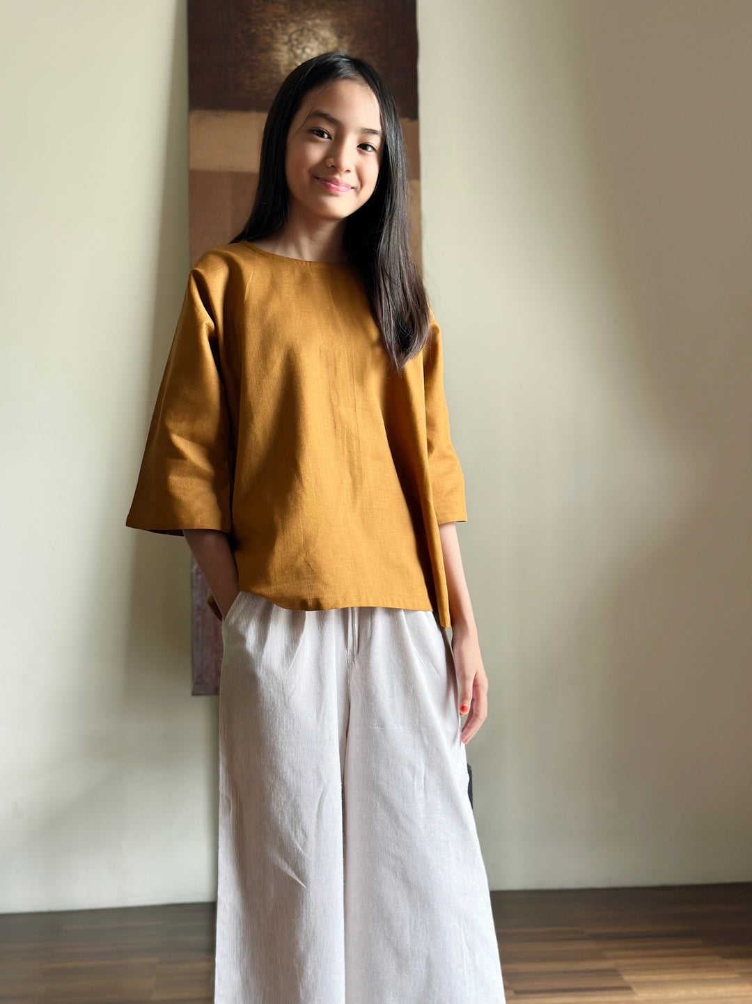 SUKI Cotton Blouse in Copper