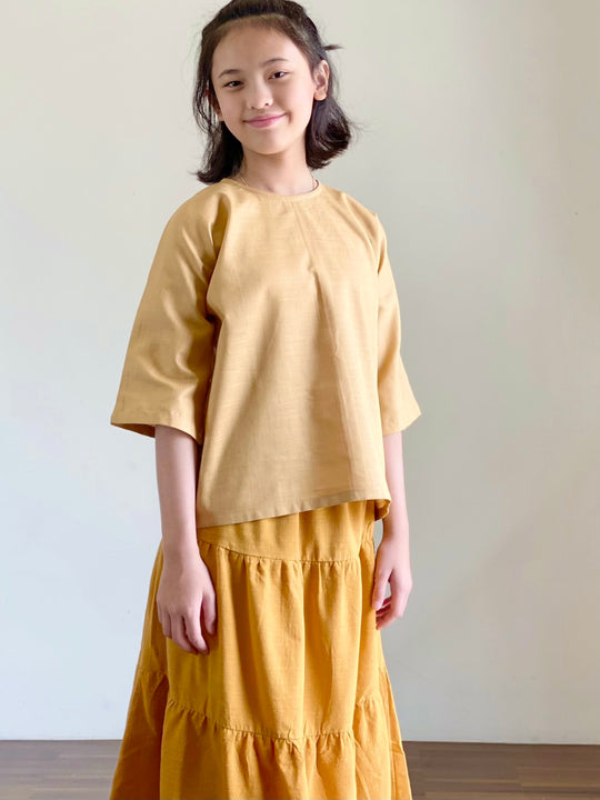 SUKI Cotton Blouse in Honey