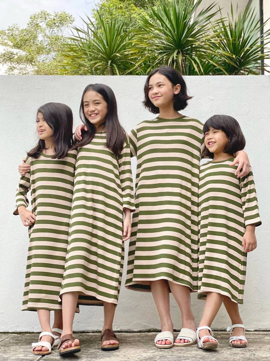MADISON Straight Cut Midi Dress in Olive
