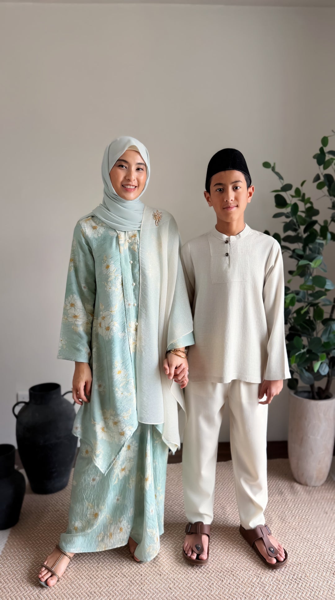 RATU Long Kebaya Set in Dreamy Green