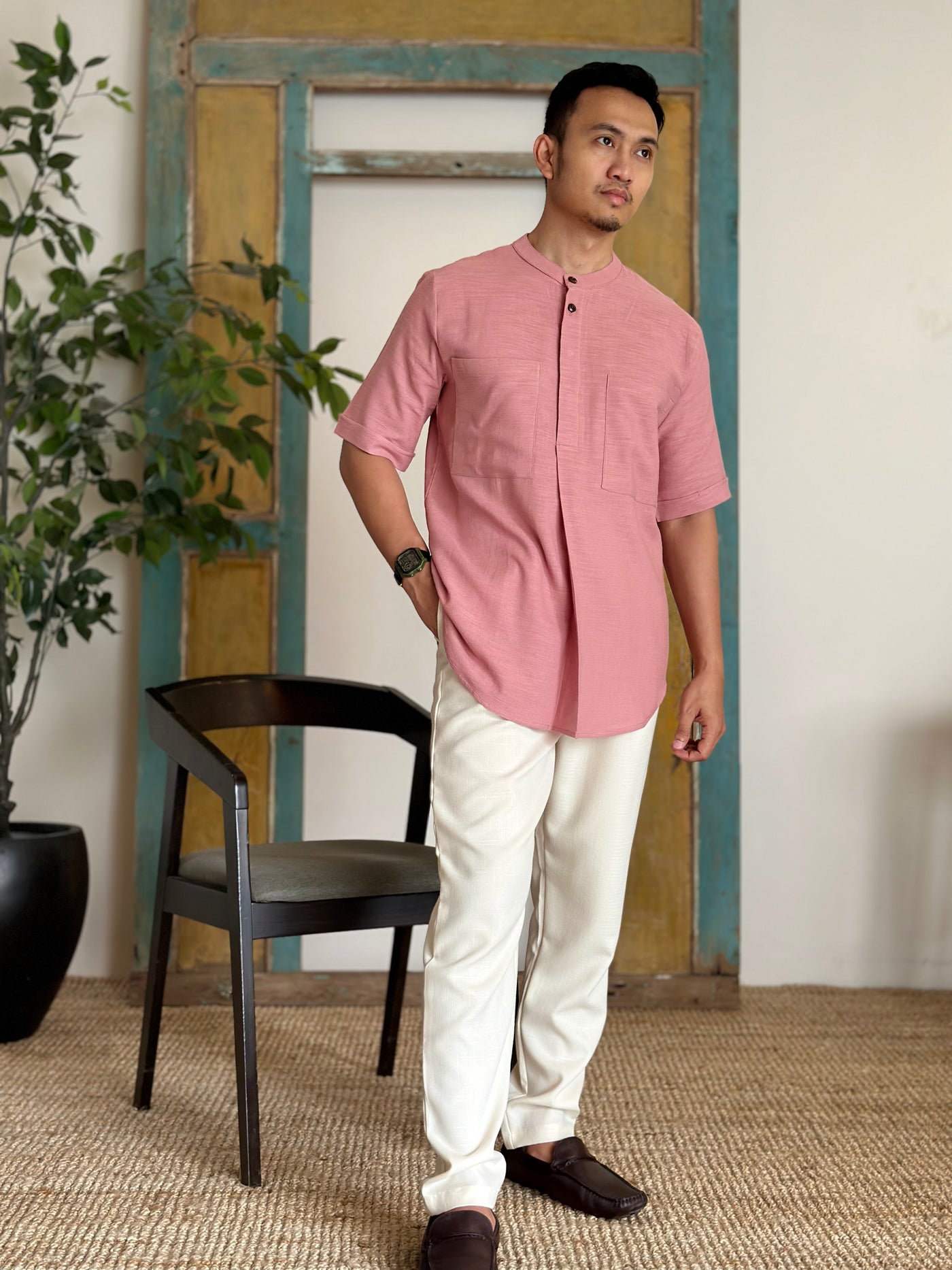 ABU Pocket Kurta in Pink