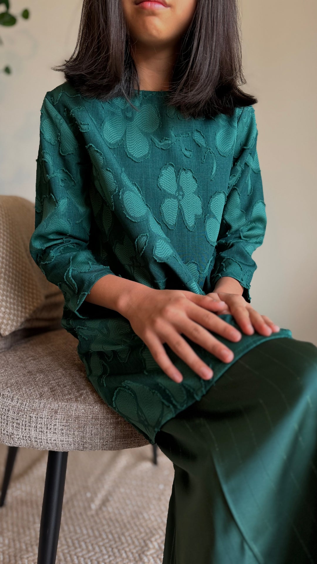 SUKMA Long Kurung Set in Emerald