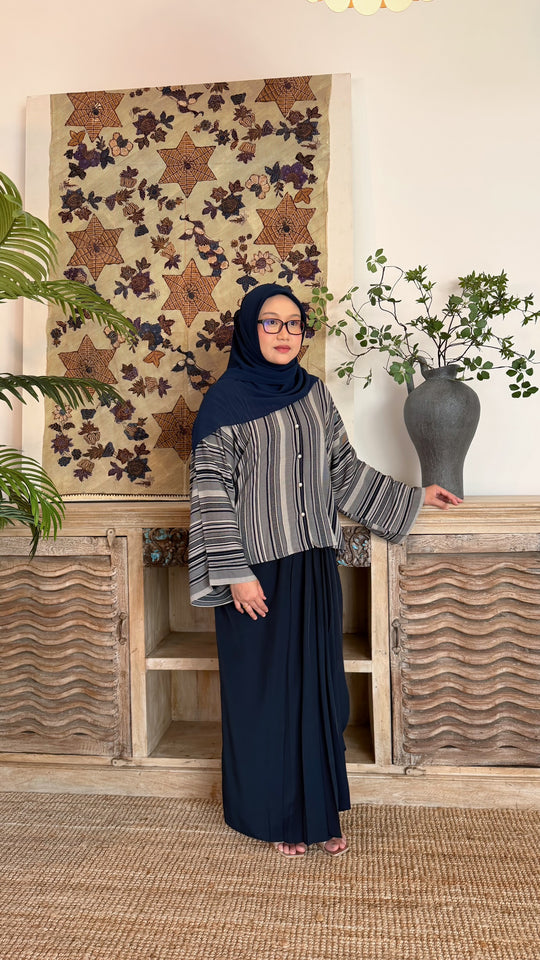 LAYANG Short Kebarung Set in Moonlit Blue