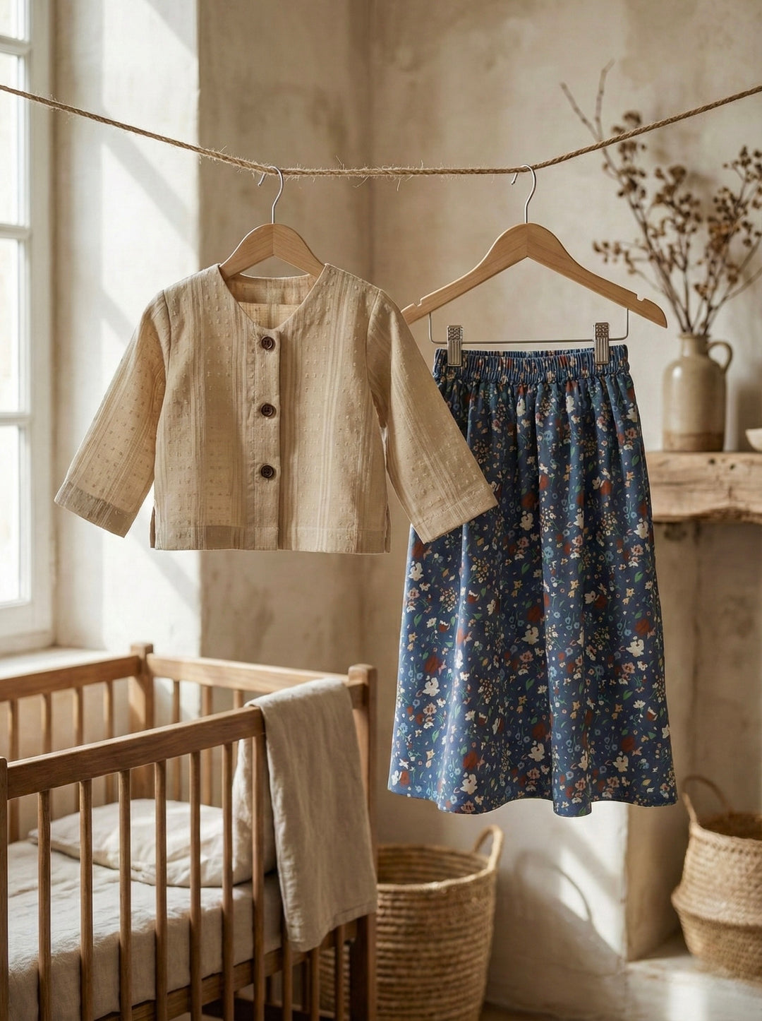 MAWAR Baby’s Modern Kebaya Set in Tan