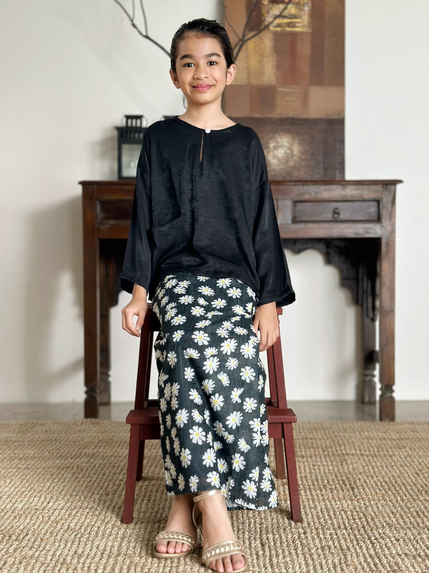 KESUMA Kurung Kedah Set in Ebony