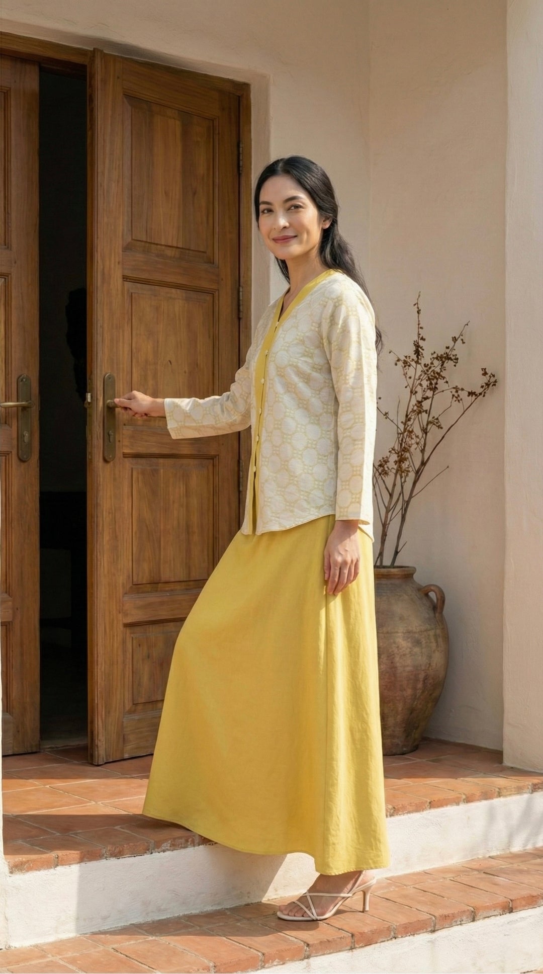 KEJORA Modern Mini Kurung Set in Daffodil