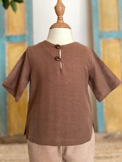 TENANG Unisex Baby’s Kurta in Hickory