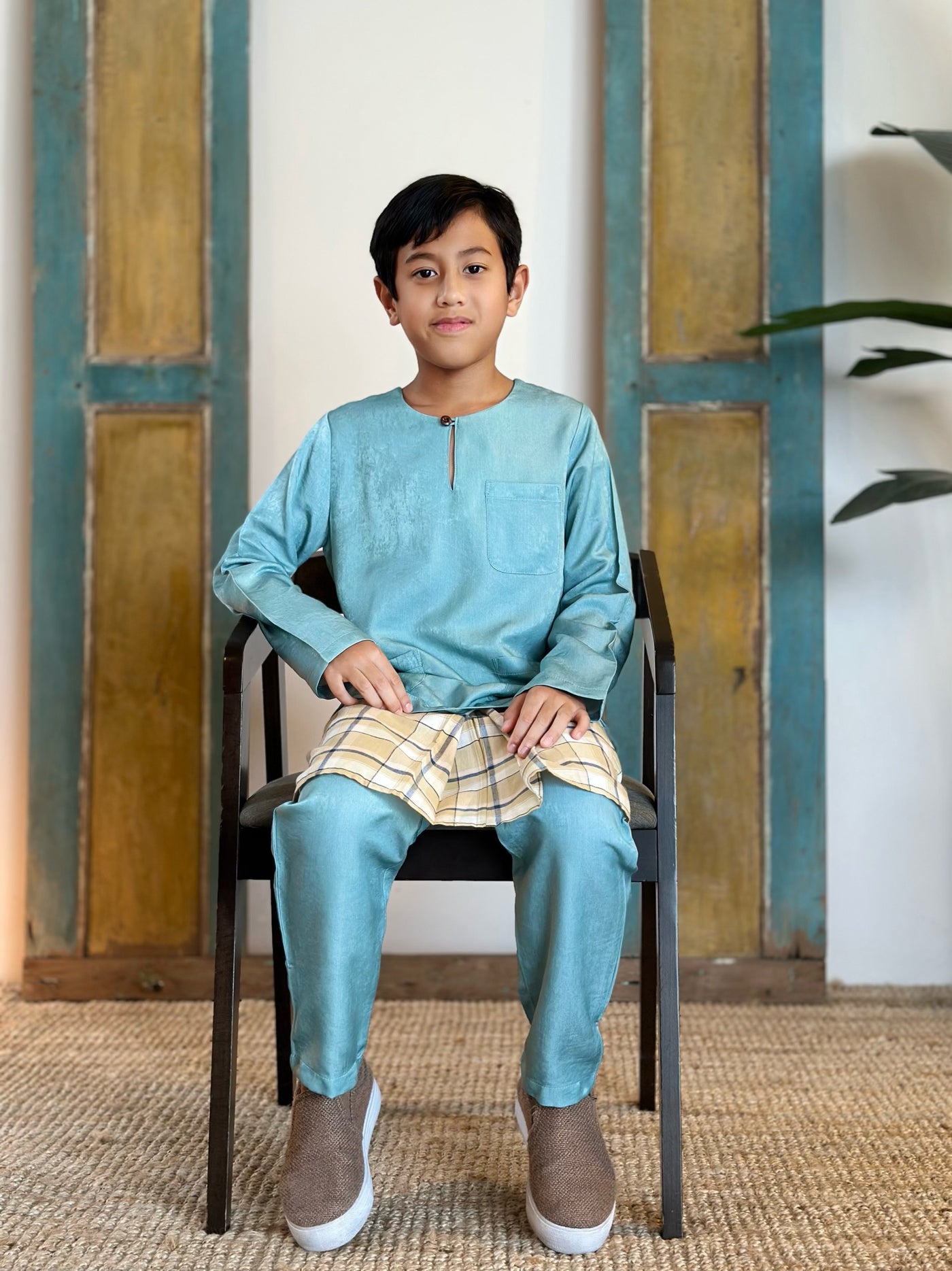 NUH Teluk Belanga Baju Melayu Set in Turquoise