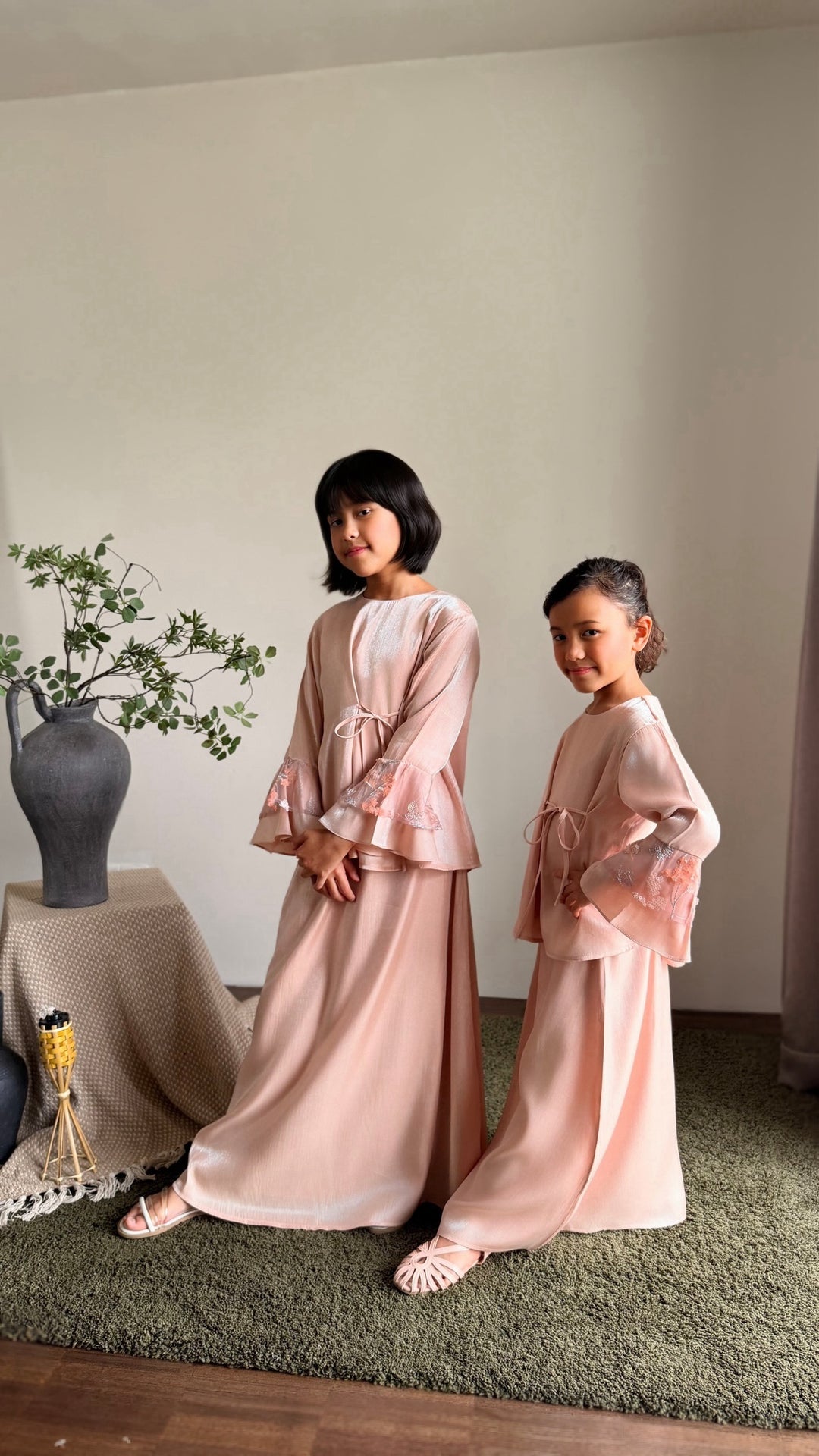 MEKAR Modern Kurung Set in Blush Peach
