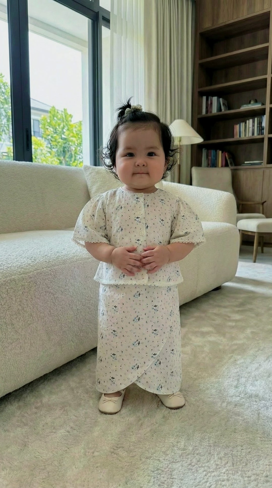 MELUR Baby’s Kebaya Set in Carbon Ditsy