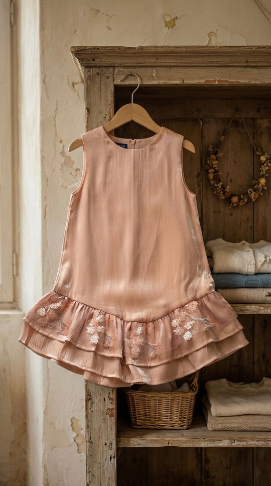 LILI Baby's Dress in Blush Peach