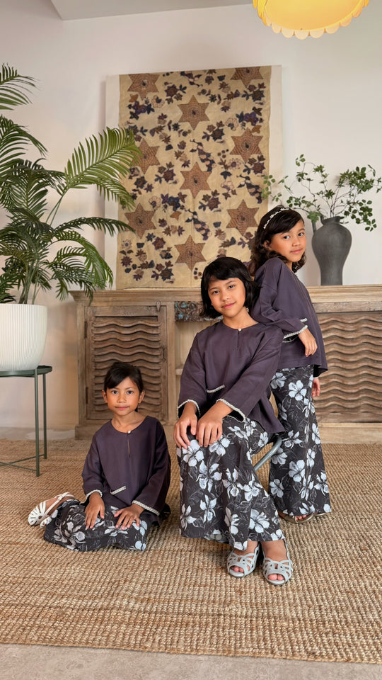 KESUMA Kurung Kedah Set in Vintage Mauve