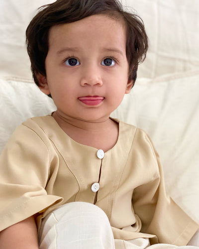 PERMAI Unisex Kurta in Tan