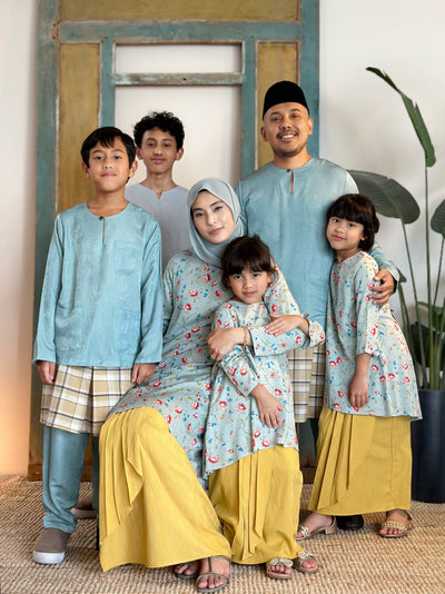 NUH Teluk Belanga Baju Melayu Set in Turquoise