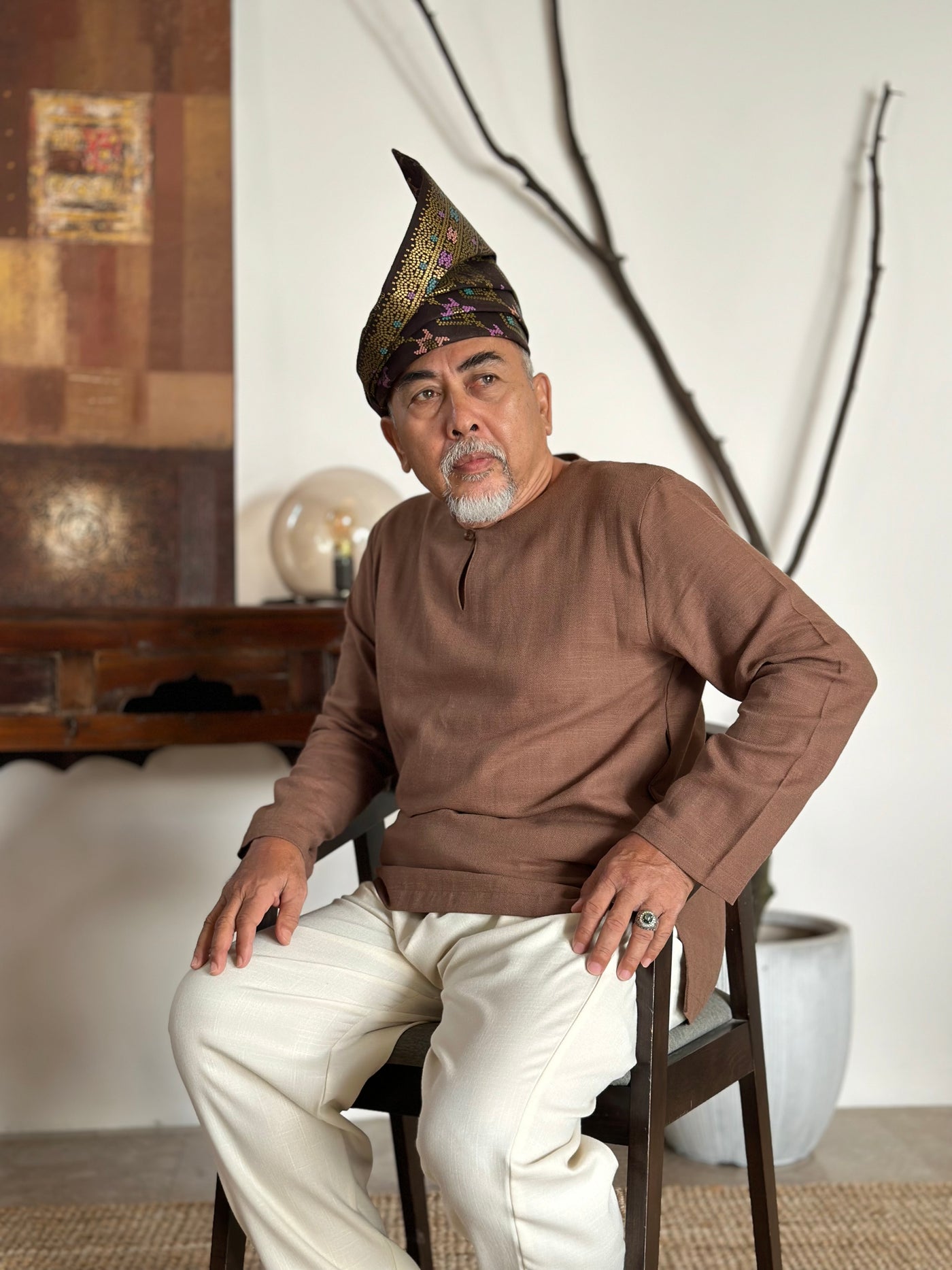BUDI Teluk Belanga Kurta in Hickory