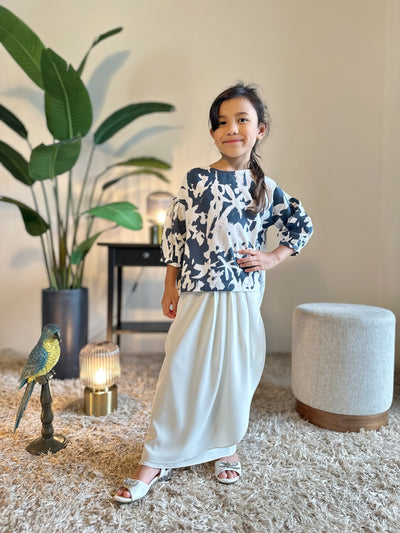 PAKMA Short Kurung Set in Vanilla Azure