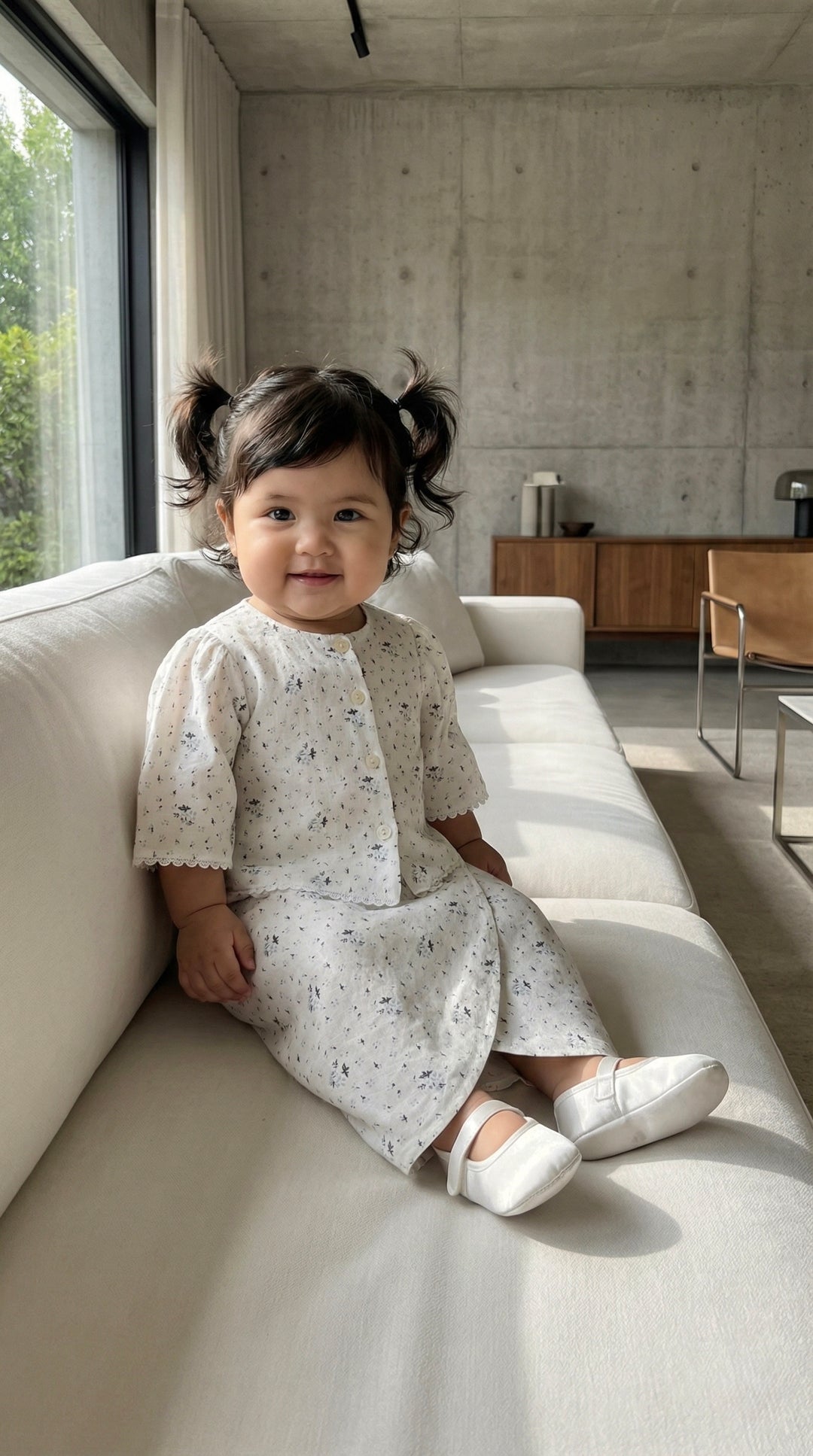 MELUR Baby’s Kebaya Set in Carbon Ditsy