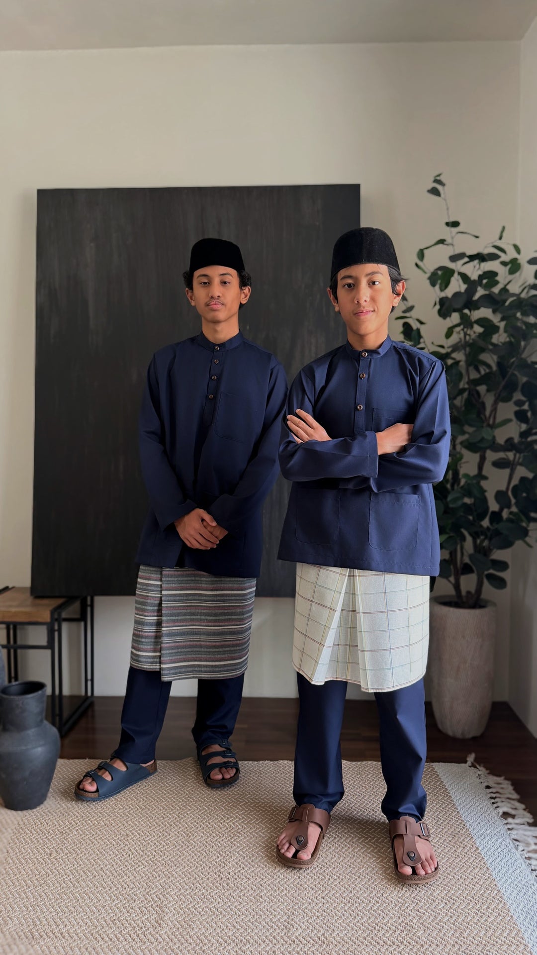 ANDIKA Baju Melayu Cekak Musang Set in Midnight Blue