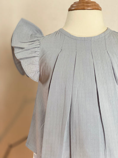 KUNTUM Baby’s Modern Kurung Set in Ash