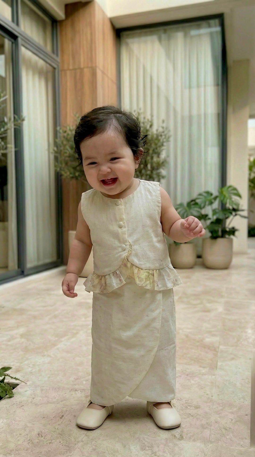 AYRA Baby’s Blouse & Skirt Set in Lemon Blossom