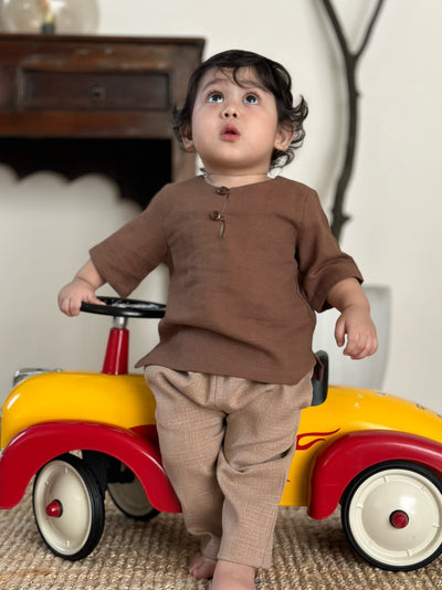 TENANG Unisex Baby’s Kurta in Hickory
