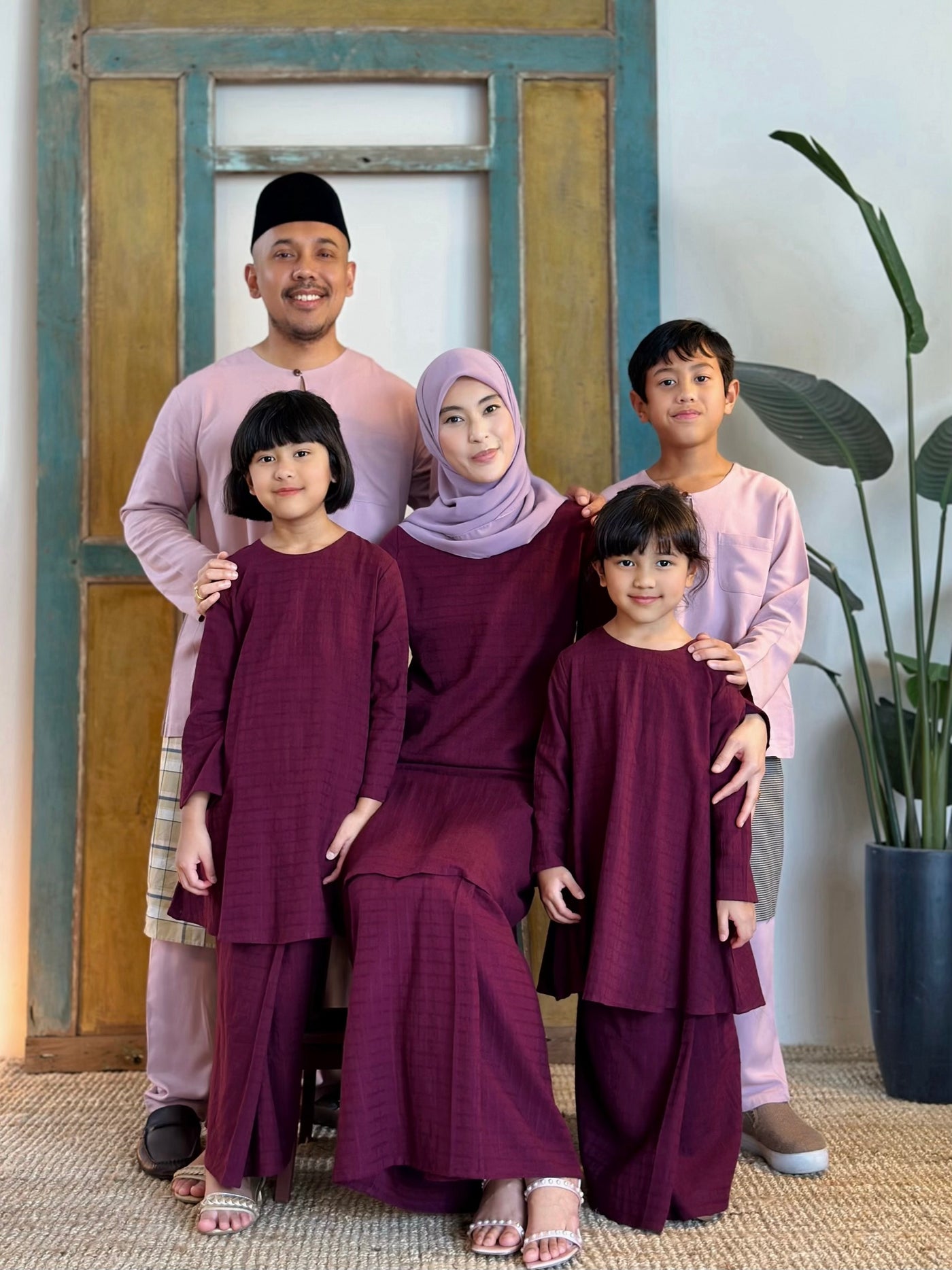 CEMPAKA Kurung Pahang Set in Tyrian