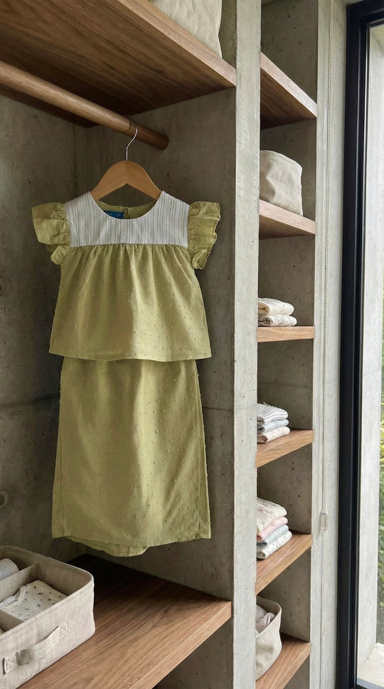 KEKWA Baby's Mini Kurung Set in Dewlight Green
