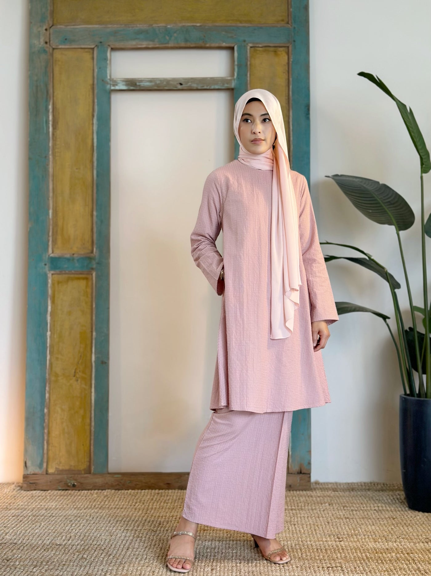CEMPAKA Kurung Pahang Set in Pink