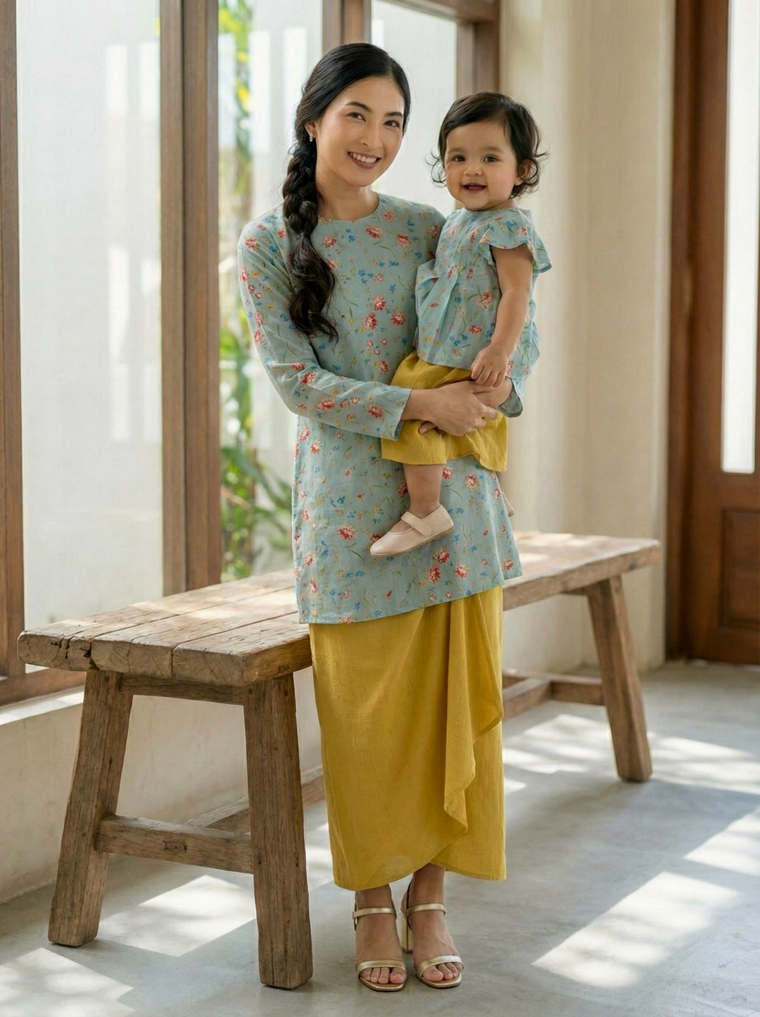 KUNTUM Baby’s Modern Kurung Set in Meadow