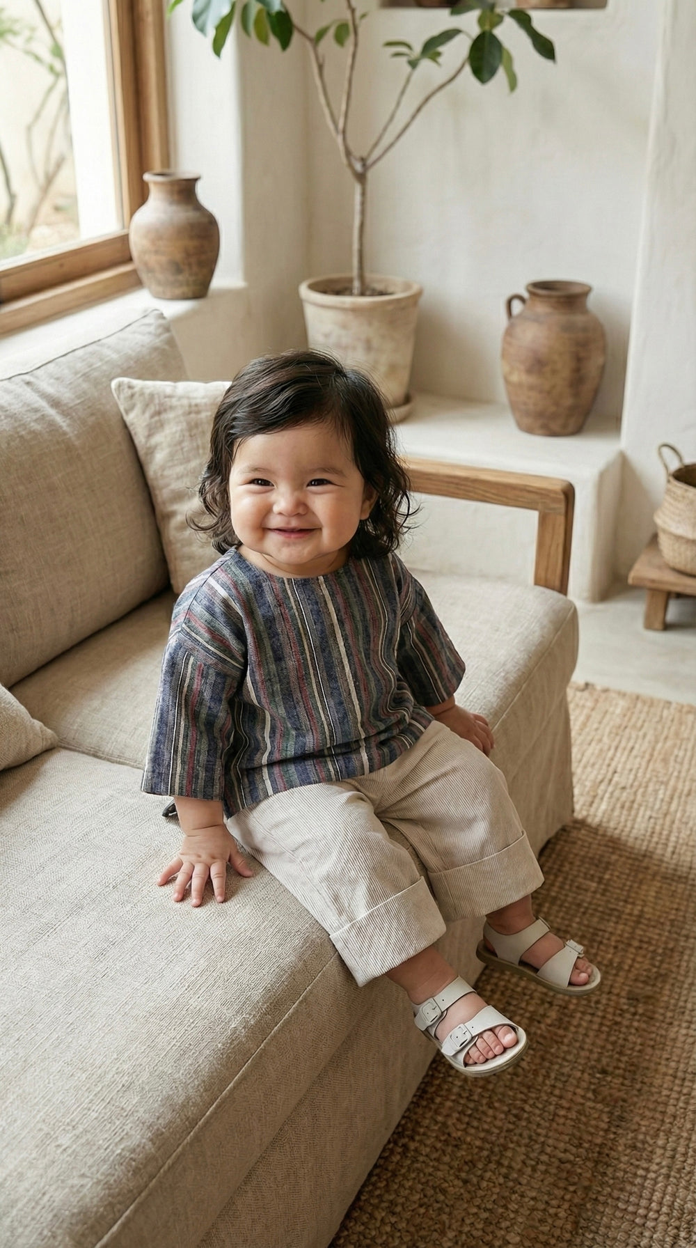 KENANGA Blouse & Pants Set in Delight Stripes