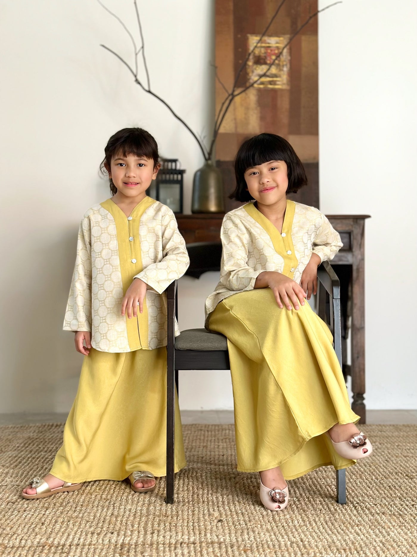 CAHAYA Modern Mini Kurung Set in Daffodil