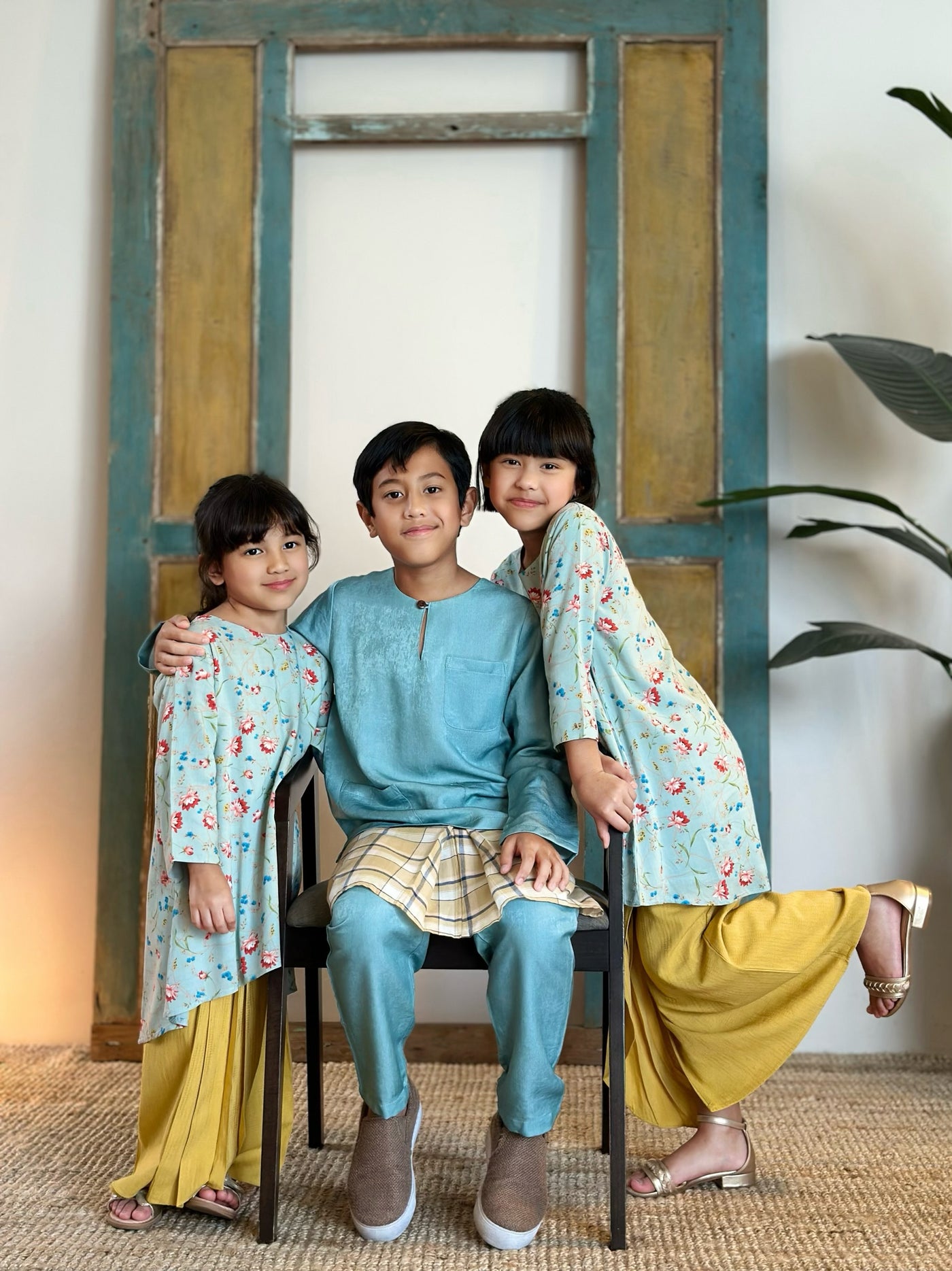 NUH Teluk Belanga Baju Melayu Set in Turquoise
