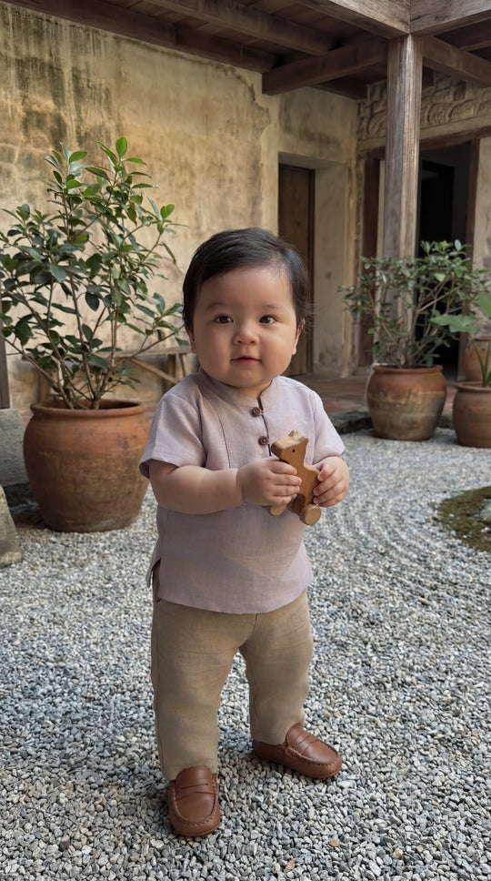 ALAM Baby's Kurta in Sandy Pink