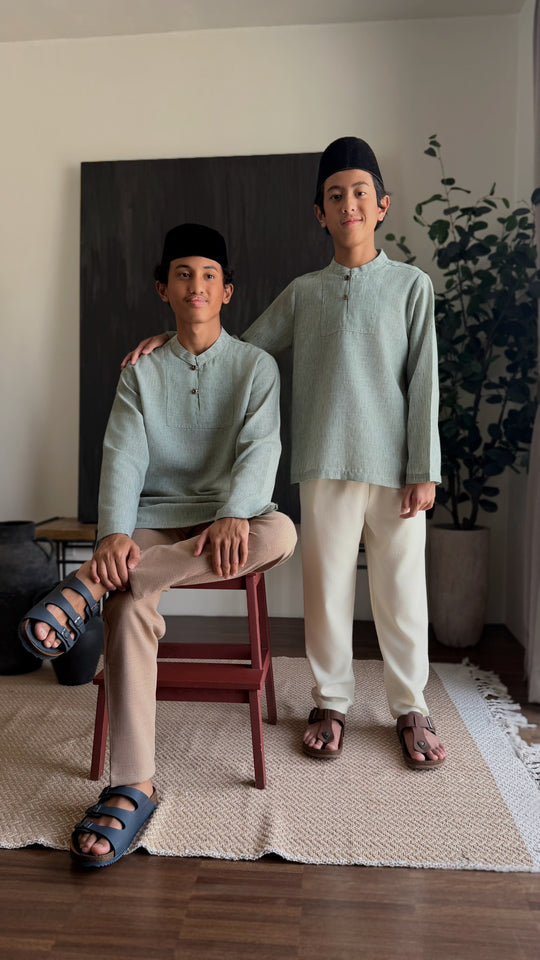 NADIM Kurta in Herbal Green