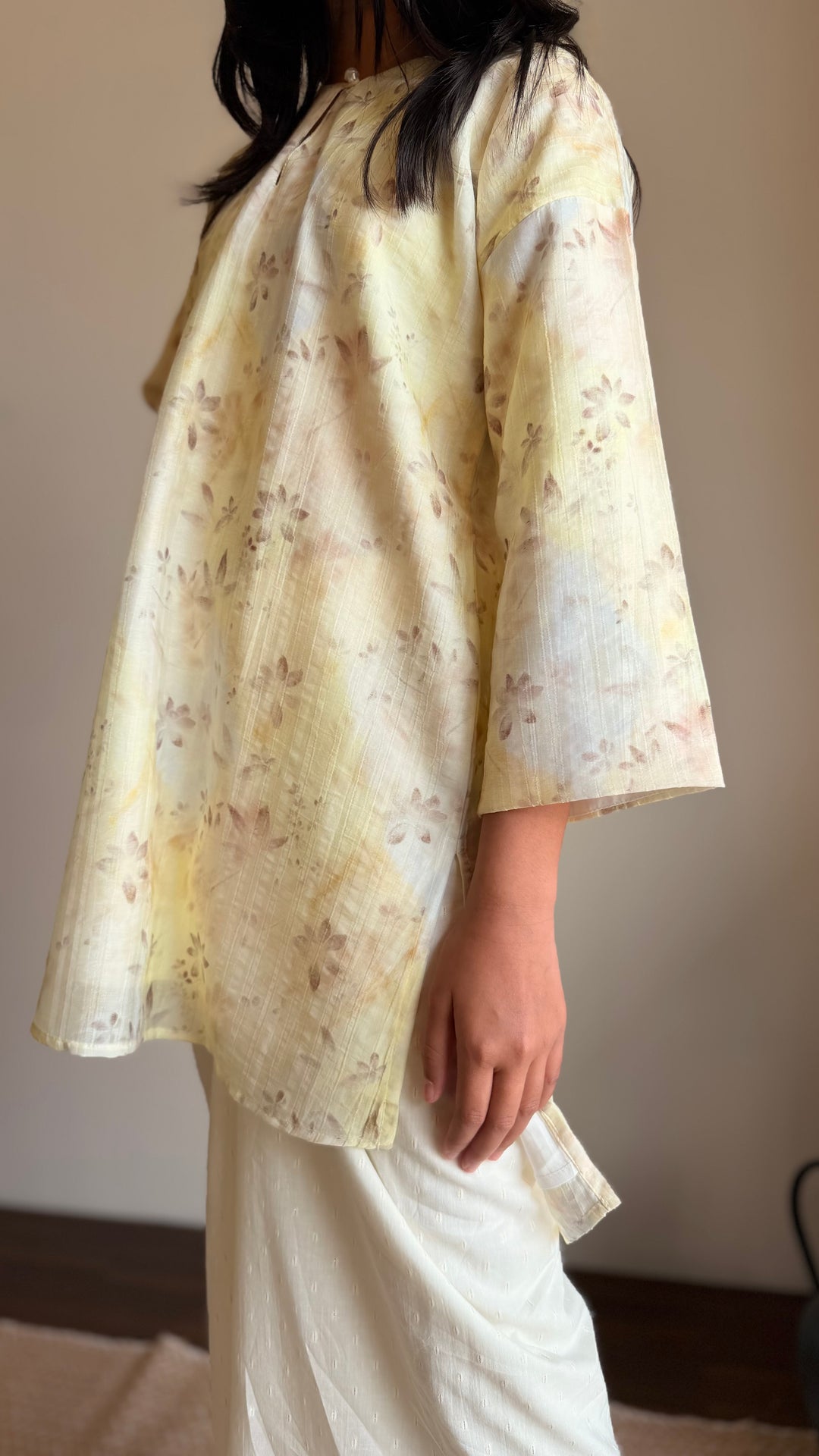 KASTURI Long Kurung Set in Lemon Blossom