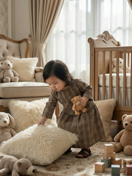 ORKED Baby’s Modern Kurung Set in Tartan Checks