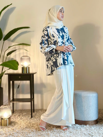 LANTANA Short Kurung Set in Vanilla Azure