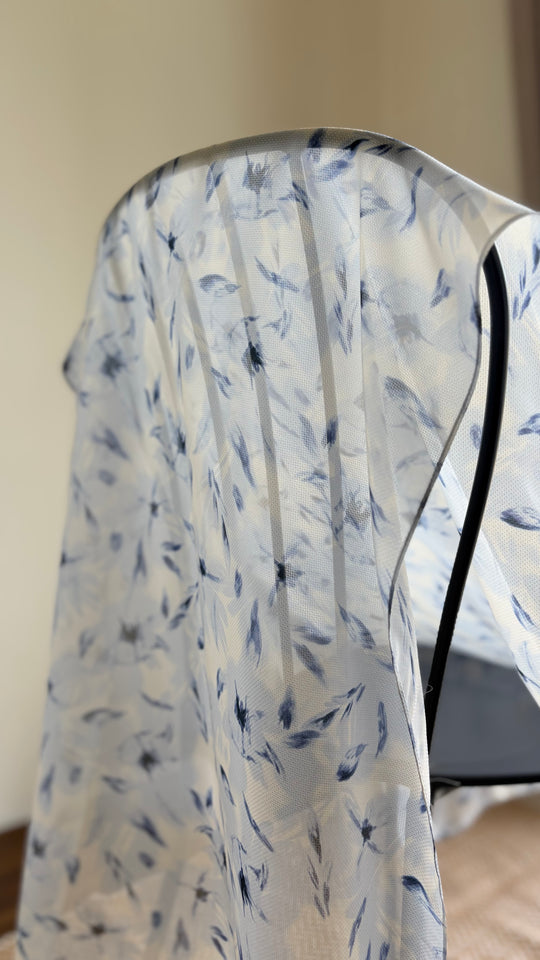 ALUN Selendang in Indigo Petals