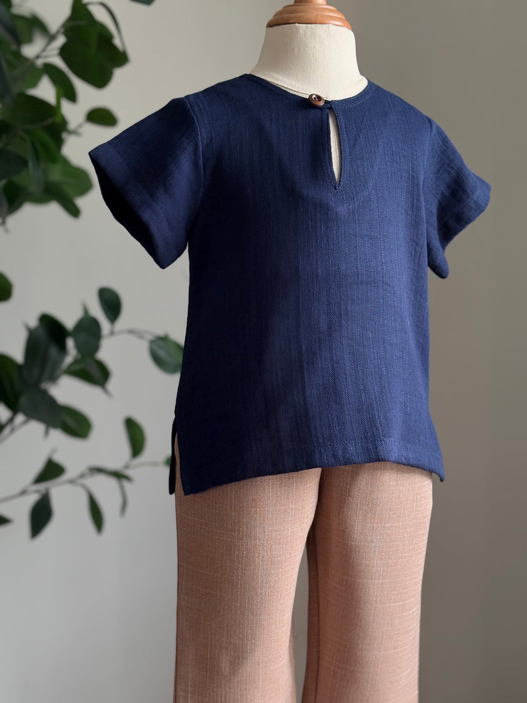 MUDA Baby's Teluk Belanga Kurta in Midnight Blue