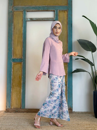CEMARA Short Kebaya Set in Dusty Lilac