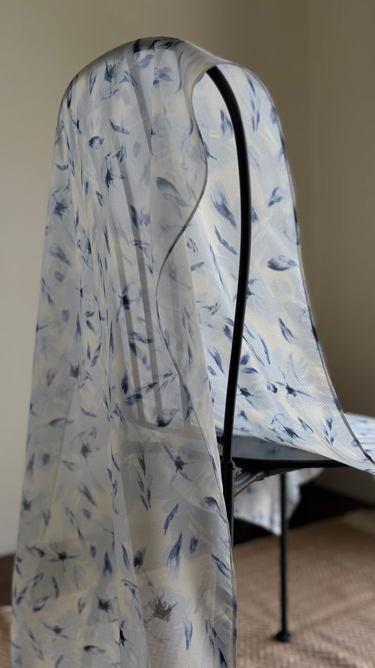 ALUN Selendang in Indigo Petals