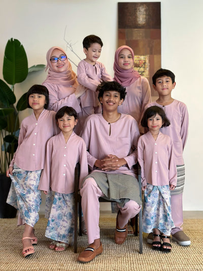 TERATAI Short Kebaya Set in Dusty Lilac