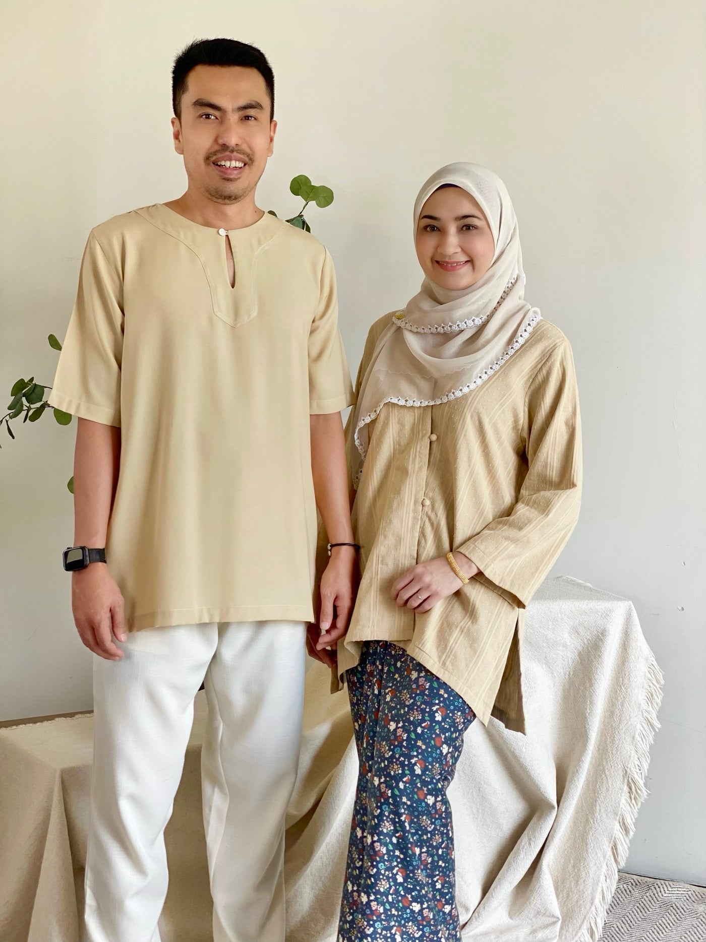 LESTARI Classic Kebarung Set in Tan