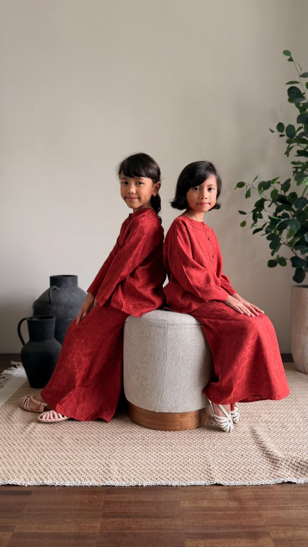 PUTRI Flare Modern Kurung Set in Saffron