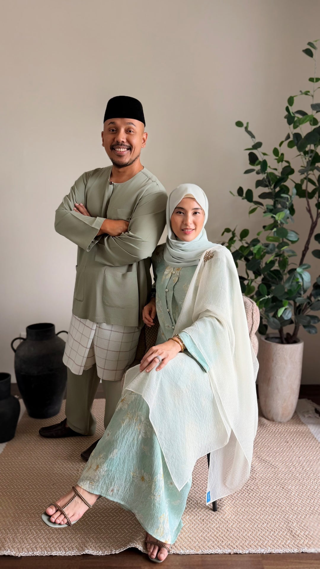 RATU Long Kebaya Set in Dreamy Green