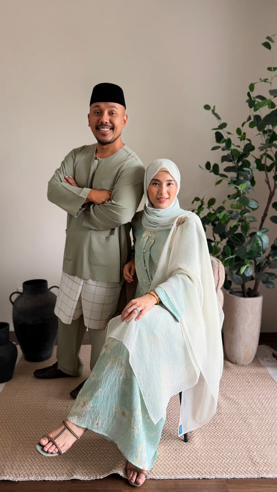 RATU Long Kebaya Set in Dreamy Green