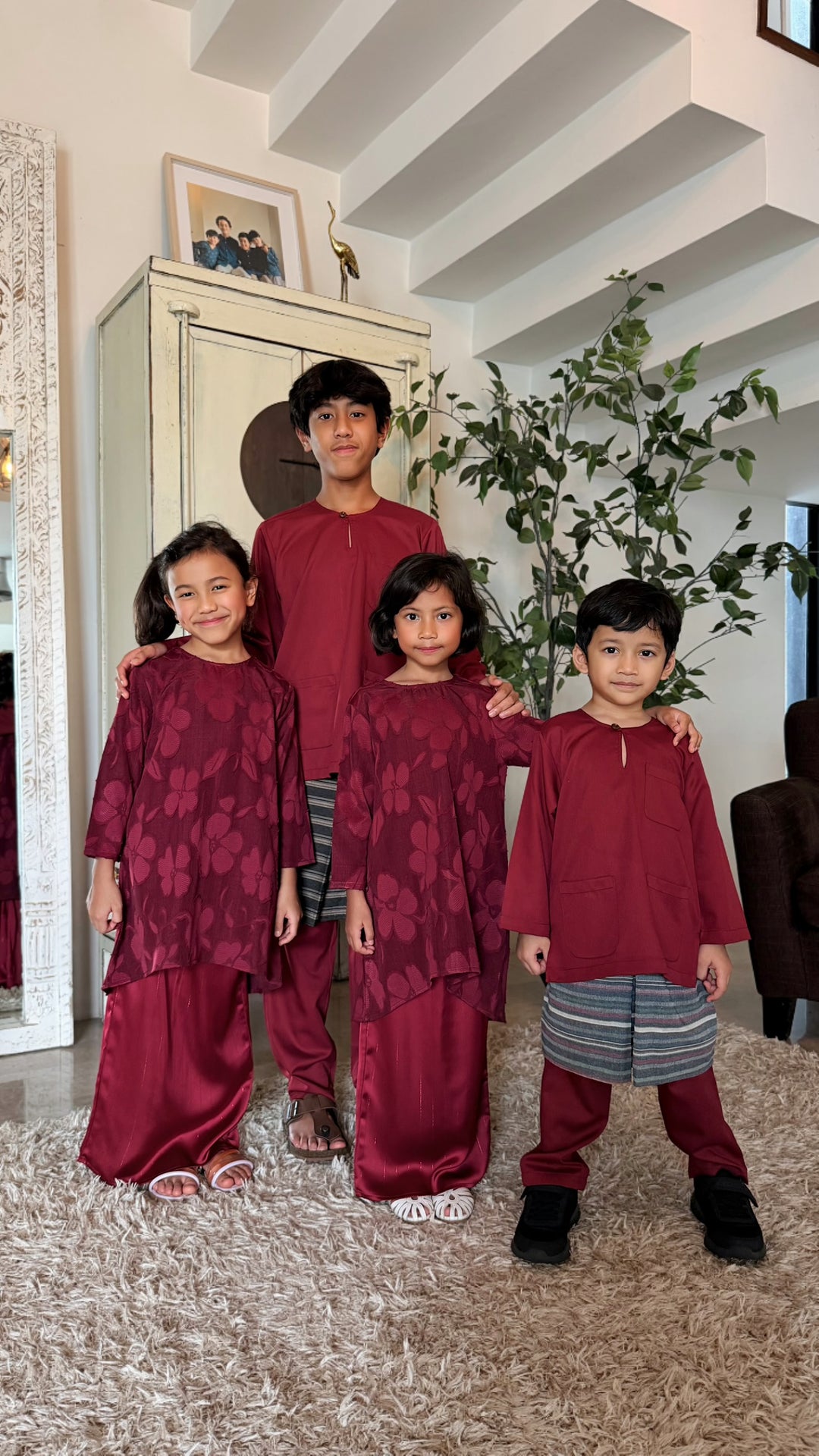 SUKMA Long Kurung Set in Maroon