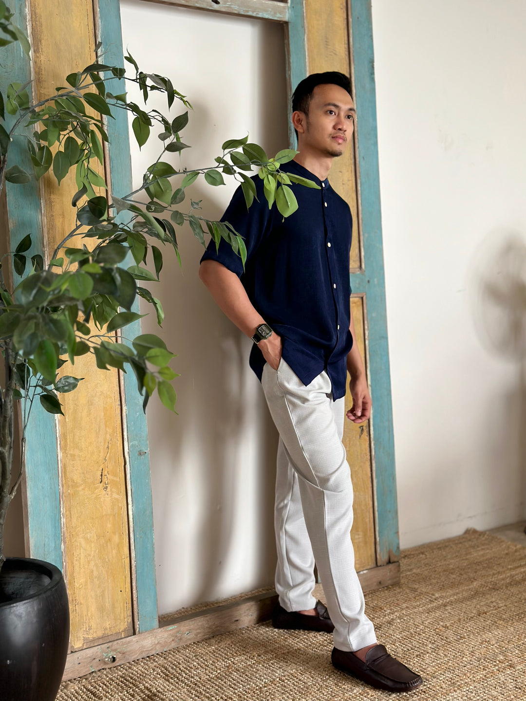 PAWANA Kurta in Navy Blue